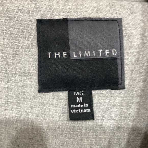 THE LIMITED Elegant Light Grey Wool Blend Sleek Coat Fully Lined Women’s Tall M - Picture 3 of 10